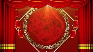 鼠年唯美红色背景庆祝背景视频