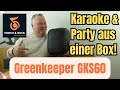 Greenkeeper GKS60 Party- &amp; Karaoke-Maschine mit vielen Funktionen und relativ gutem Klang im Check!