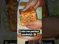 Quick Paneer Cheese Sandwich 🧀 | 5 Min Evening Snack 😍 | #Shorts #food
