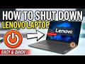 How to shutdown a Lenovo laptop