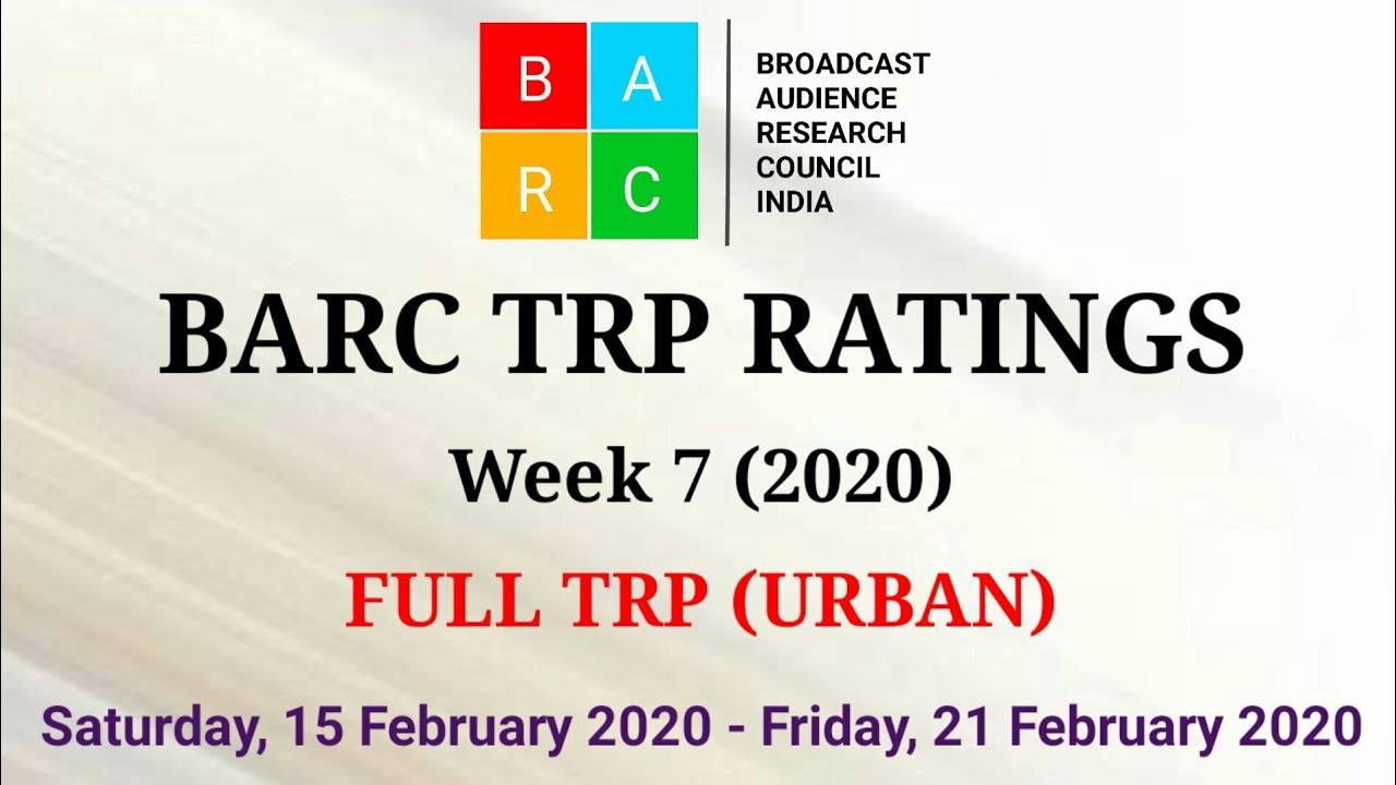 BARC TRP Ratings Week 7 (2020) : Full TRP Report (Urban)