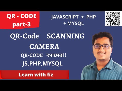 QR CODE SCANNING CAMERA USING JAVASCRIPT | part:03| webcam QR Code scanning camera bangla tutorial