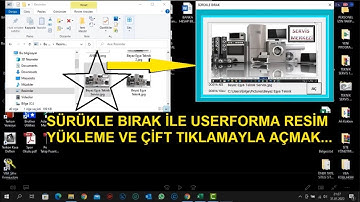 USERFORMDAKİ IMAGE KUTUSUNA SÜRÜKLE BIRAK İLE RESİM GETİRMEK