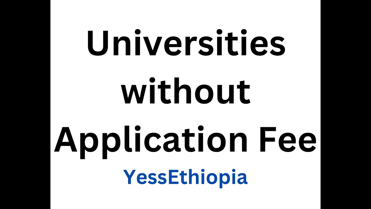 Universities With No Application Fees YouTube