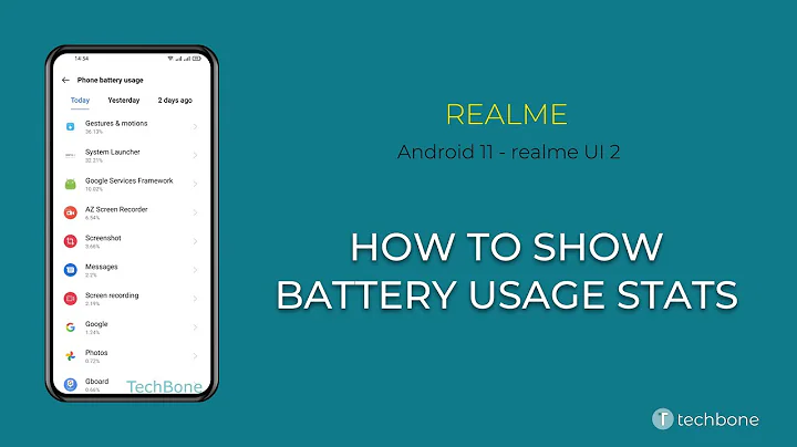 How to Show Battery Usage Stats - realme [Android 11 - realme UI 2]
