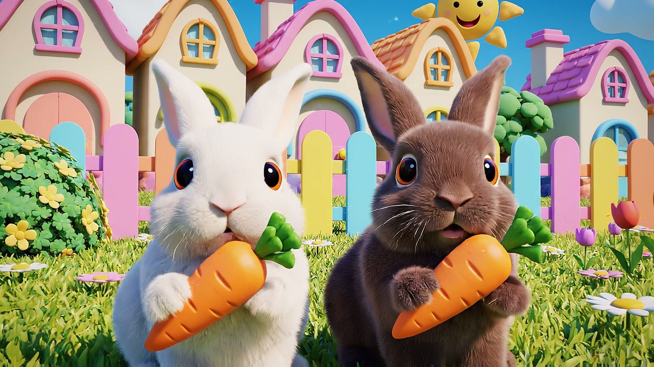 Cinco Conejitos Hop Hop Hop | Canciones de Primavera y Rimas Infantiles