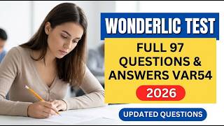 2026 Wonderlic Test Full 97 Questions and Answers Var54 | Pass Pre Employment Assessment Fast