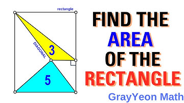 Find the area of the rectangle #geometryskills #mathpuzzles #thinkoutofthebox