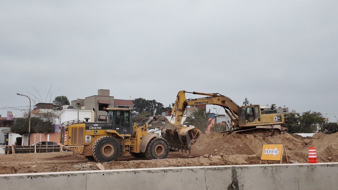 VIA EXPRESA SUR, AVANCES de MUROS NEW JERSEY hasta la AV. SURCO