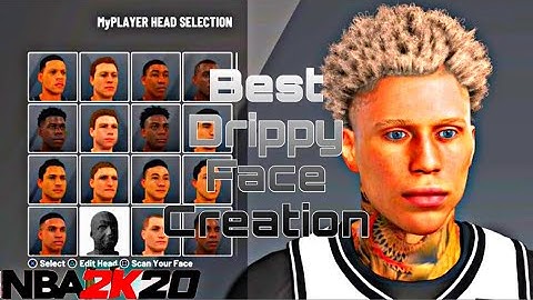 * NEW* BEST DRIPPY FACE CREATION TUTORIAL IN NBA 2K20! LOOK LIKE A DRIBBLE GAWD | BEST FACE CREATION
