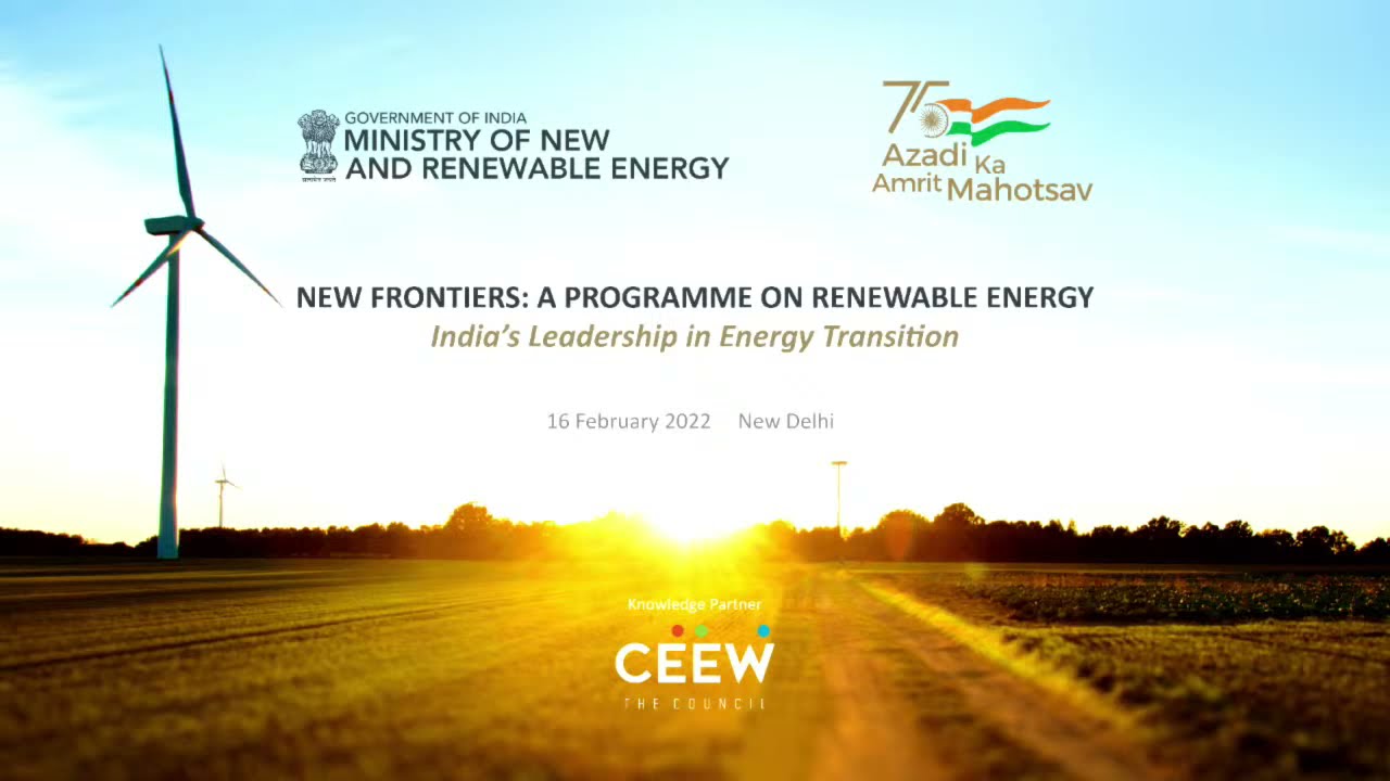 New Frontiers: A Programme on Renewable Energy