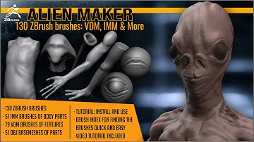 Build Aliens inside Zbrush with Alien Maker by Artistic Squad