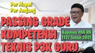 Passing Grade Kompetensi Teknis PPPK Guru Semua Mapel Tahun 2021 Passing Grade Kompetensi Teknis PPPK Guru Semua Mapel Tahun 2021
