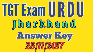 T.G.T URDU EXAM Ans.Key 25/11/2017 (Mohd.khurshid khan)