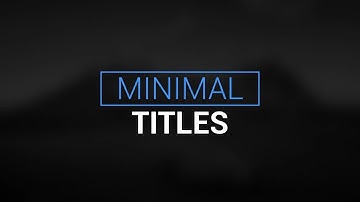 Motion Titles After Effects Templates
