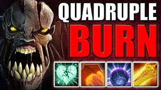 Quadruple Burn Combo [Super AoE Damage - Ion Shell + Heartstopper Aura] Dota 2 Ability Draft