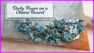 Creating a Cheese Board with a Dirty Pour Technique | Resin Art #resinart #walldecor #explorepage