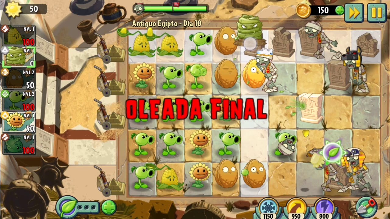 Nivel 1 de plantas vs zombies - YouTube