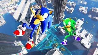 GTA 5 Water Ragdolls Sonic Jumps\/Fails #54 (Euphoria physics Funny Moments)