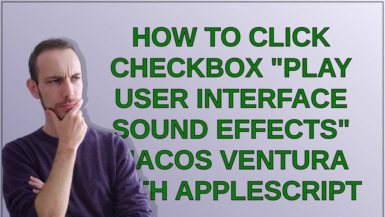 Checkbox Applescript How to click checkbox