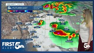 Overnight hail risk on Tuesday, followed by more storms on Wednesday afternoon