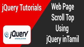 Web Page Scroll Top Using jQuery inTamil