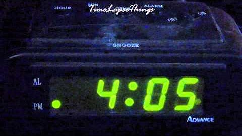 Digital Alarm Clock Time Lapse 12 Hours