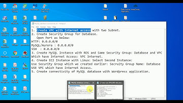 MySQL Database Connectity with Wordpress on AWS