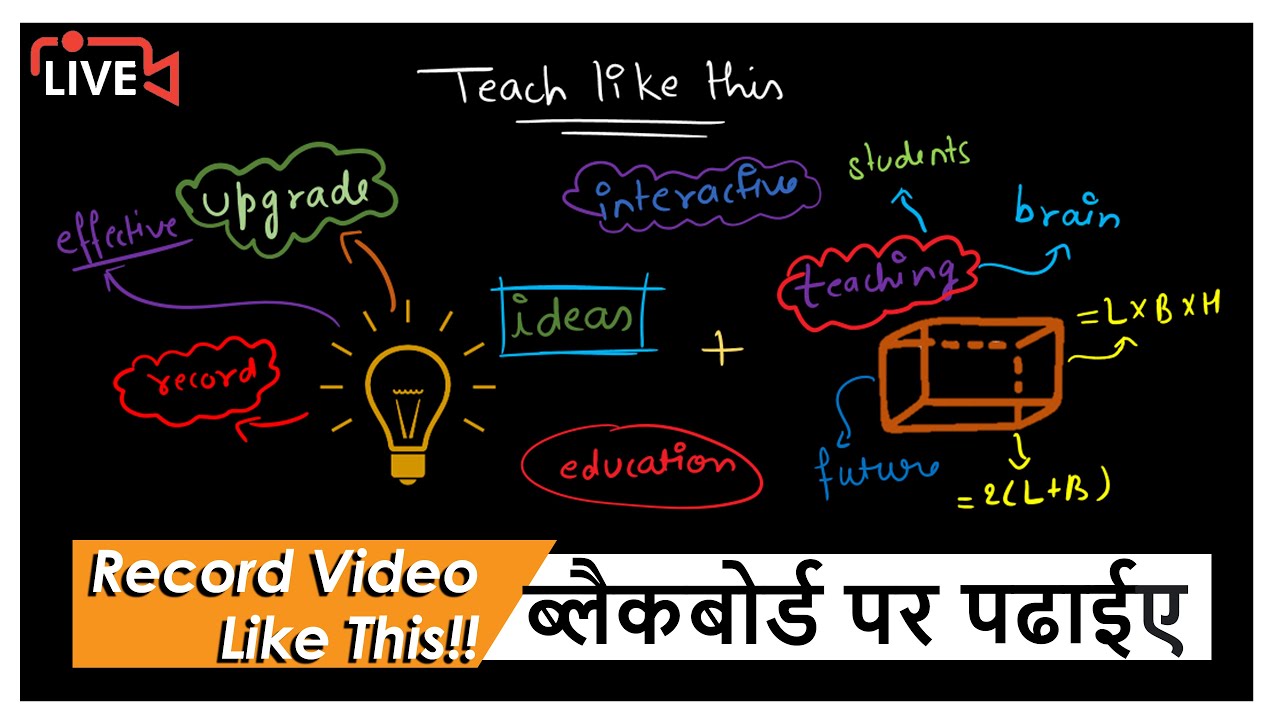 Make Khan Academy Style Educational Video | Black Board Teaching with PC