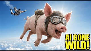 Ai Animals Gone Wild From Skydiving Pigs To Cute Bears Funny & Relaxing