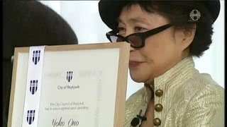 Ruv Yoko Ono Awarded Honorary Citizenship Of Reykjavik, Iceland