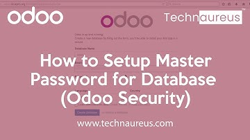 How to setup master password for Odoo database