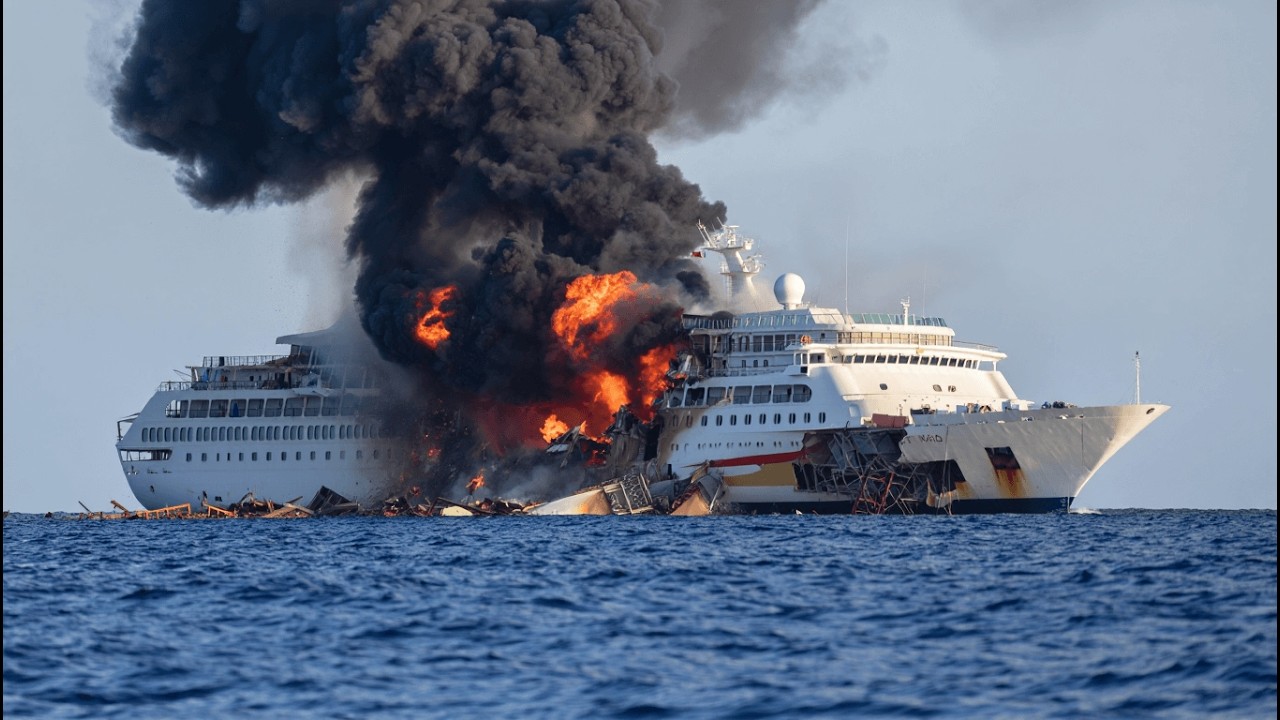 BREAKING! Ukrainian F-16 Missiles SINK Russian Cruise Ship Loaded with North Korean Ammunition