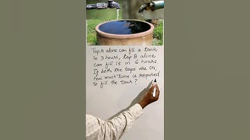 Explore the trick to find time : Tap A Tap B fill tank separately n together #shorts #trending #math