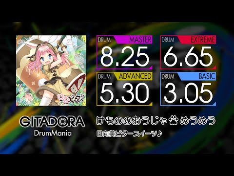 【GITADORA】 けもののおうじゃ★めうめう (MASTER ~ BASIC) Drum