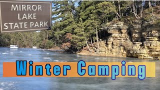 Wisconsin Winter Camping at Mirror Lake State Park, What to expect during the off-season