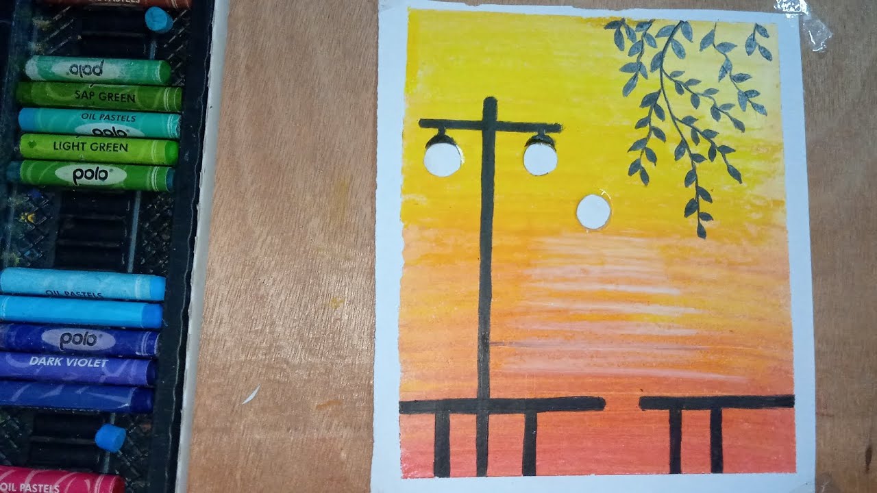 Easy drawing for bigginer with oil pastel colour#oilpastelcolourdrawing ...