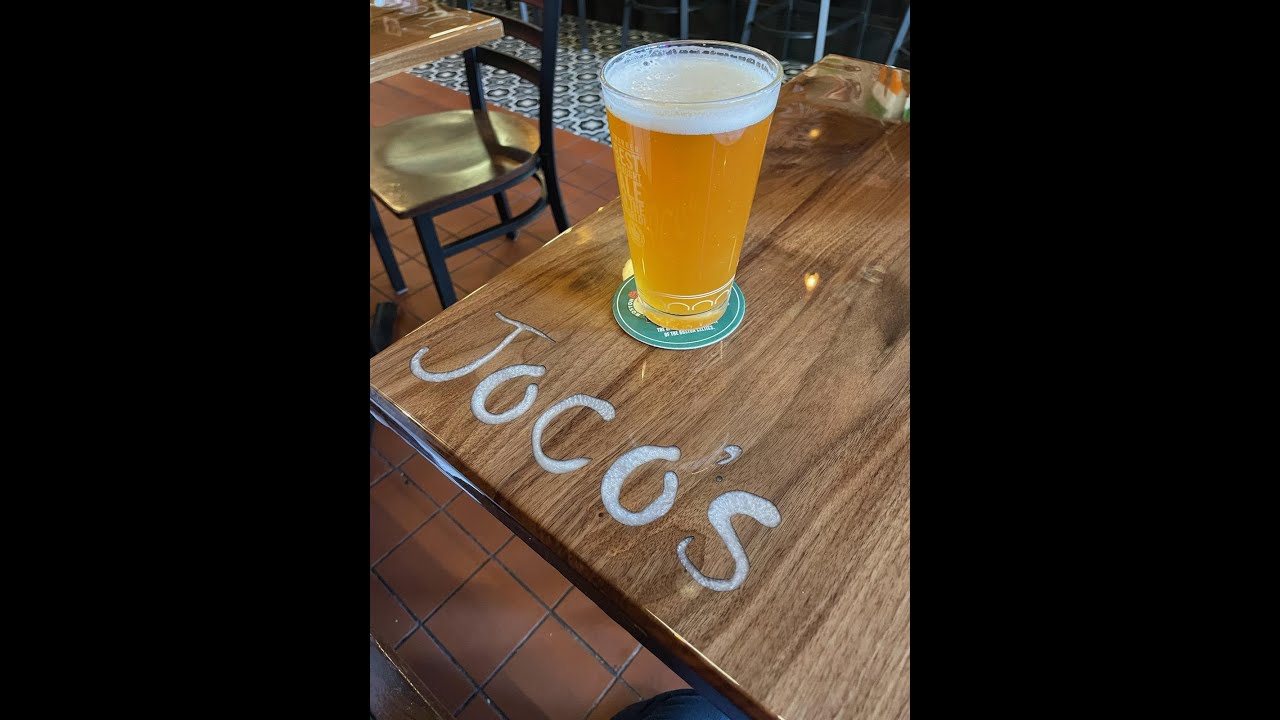 Bar Tables with Custom Epoxy Logo