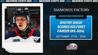 Dmitry Savin First Ohl Goal Ohl Milestone Moment Presented By Diamonds Factory