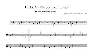 DITKA - NE BODI KOT DRUGI (DRUMLESS BOBNI NOTE)