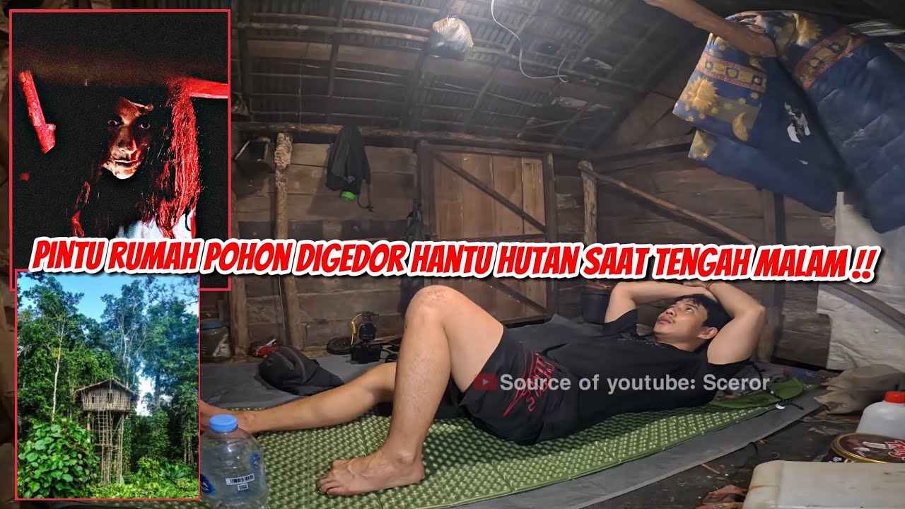 HORROR !! MAKHLUK HALUS DILUAR GUBUK TEREKAM JELAS~SOLO CAMPING HORROR DIRUMAH GUBUK HUTAN BELANTARA