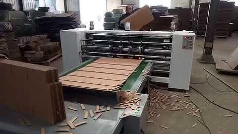 Automatic kick feeder rotary slotting machine (With Conveyer)