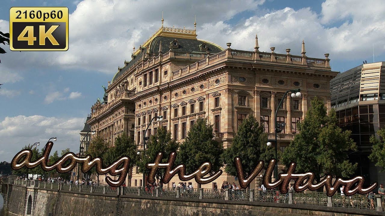 Prague Along The Vltava Czech Republic 4k Travel Channel Youtube