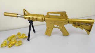 Golden m4 Toy Gun Unboxing and Testing | Unboxing zone screenshot 5