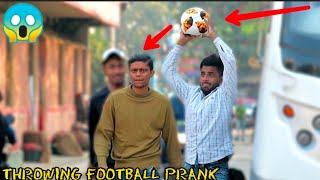 Throwing Football at People Prank ! || MOUZ PRANK