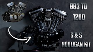 Sportster Hardtail Bobber Build Part 2 Electrical and Mechanical 883 to 1200 S & S Hooligan Kit