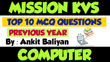 COMPUTER| PREVIOUS YEAR QUESTION PAPER| KVS PREPARATION| THE ZORAWAR CLASSES