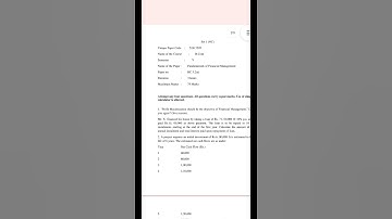 Fundamentals of Financial Management 5th semester question paper sol #dusol #pyq