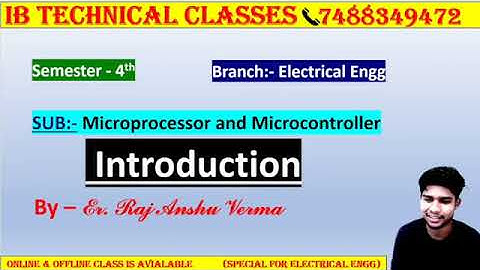 Lec-2  | Microprocessor & Microcontroller| MPMC | 5th Sem Electrical Engg.| SBTE | hindi ☎7488349472
