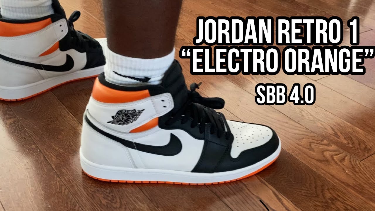 EARLY LOOK Air Jordan 1 Electro Orange - YouTube